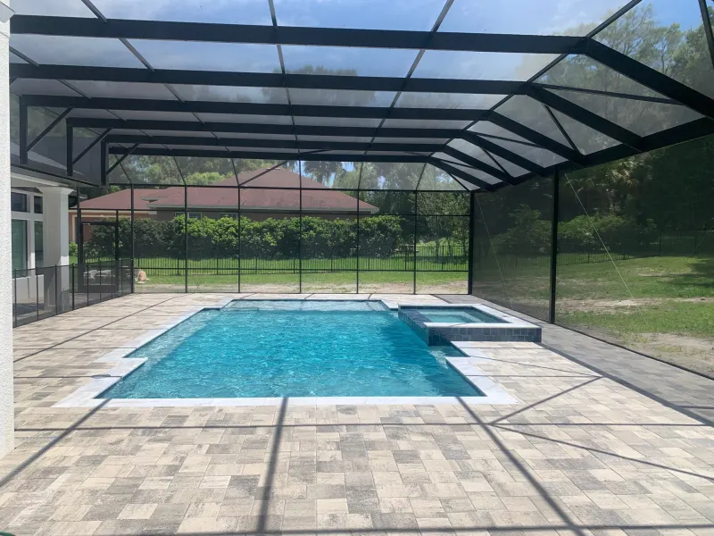 Custom pool build by Next Level Pools and Spas — Central Florida new construction