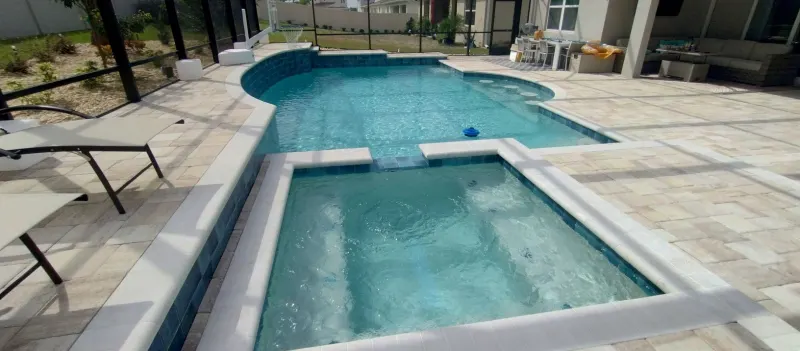 Custom pool build by Next Level Pools and Spas — Central Florida new construction