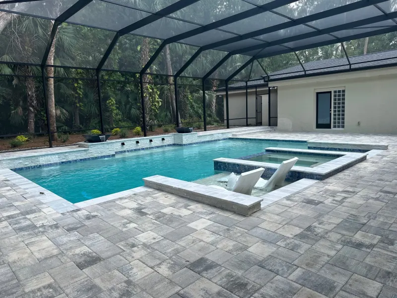 Custom pool build by Next Level Pools and Spas — Central Florida new construction
