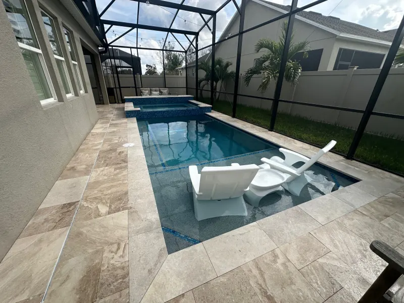 Custom pool build by Next Level Pools and Spas — Central Florida new construction