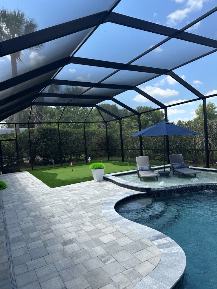 Full reshape + glass-tile spa — after, view 3